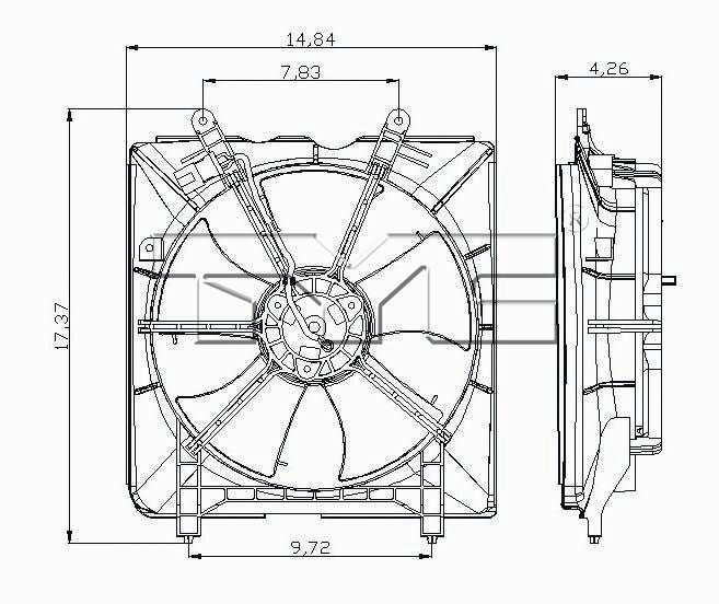 TYC Engine Cooling Fan Assembly