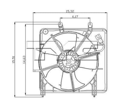 TYC Engine Cooling Fan Assembly