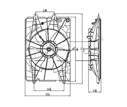 TYC Engine Cooling Fan Assembly