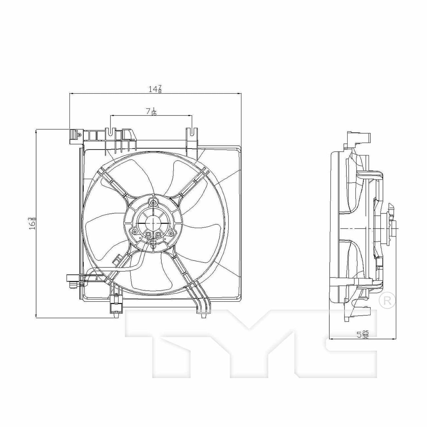 TYC Engine Cooling Fan Assembly 601070