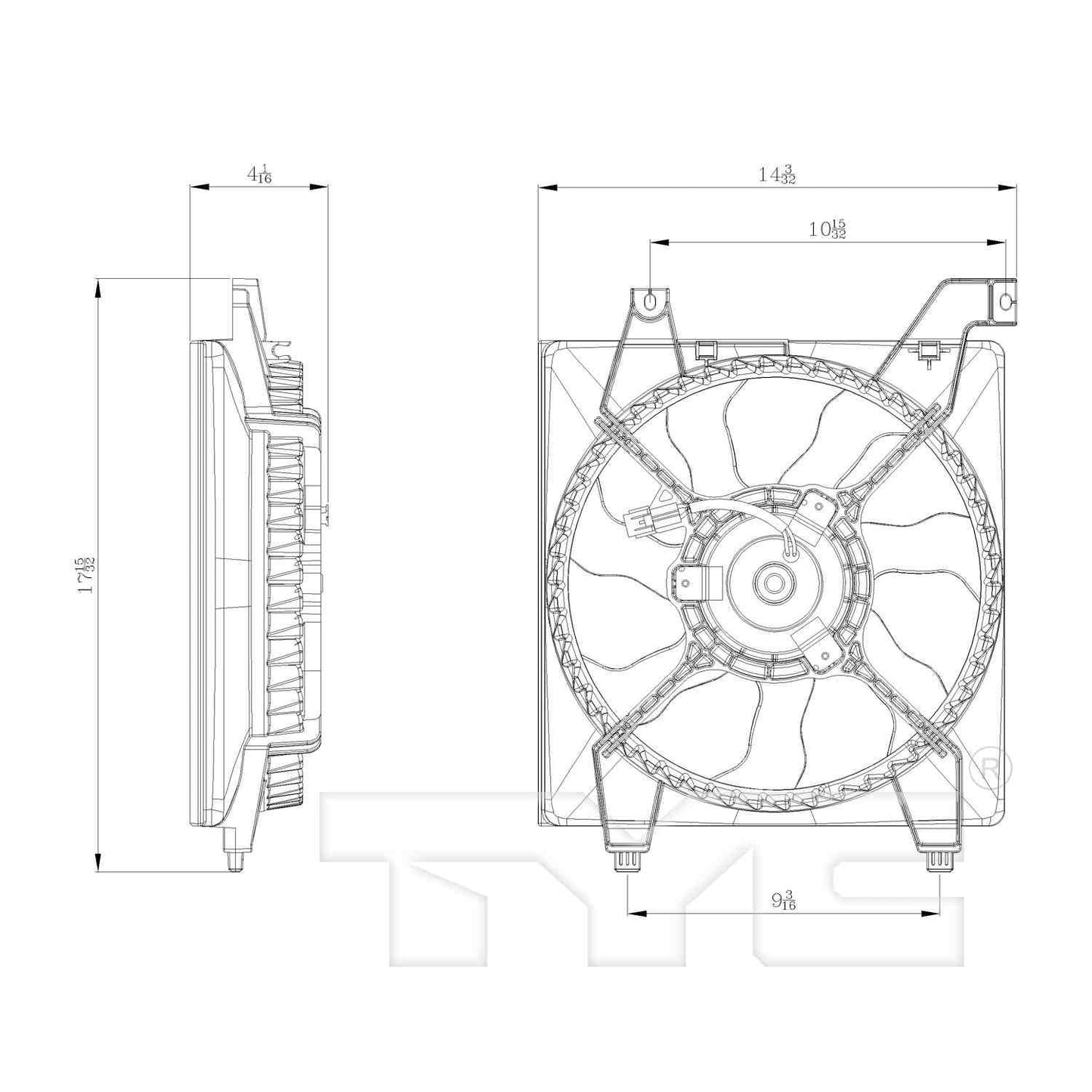 TYC Engine Cooling Fan Assembly 601080