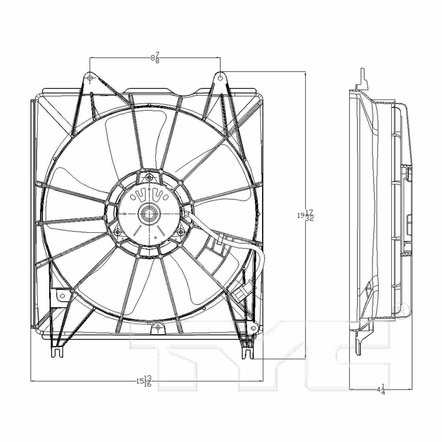 TYC Engine Cooling Fan Assembly 601120