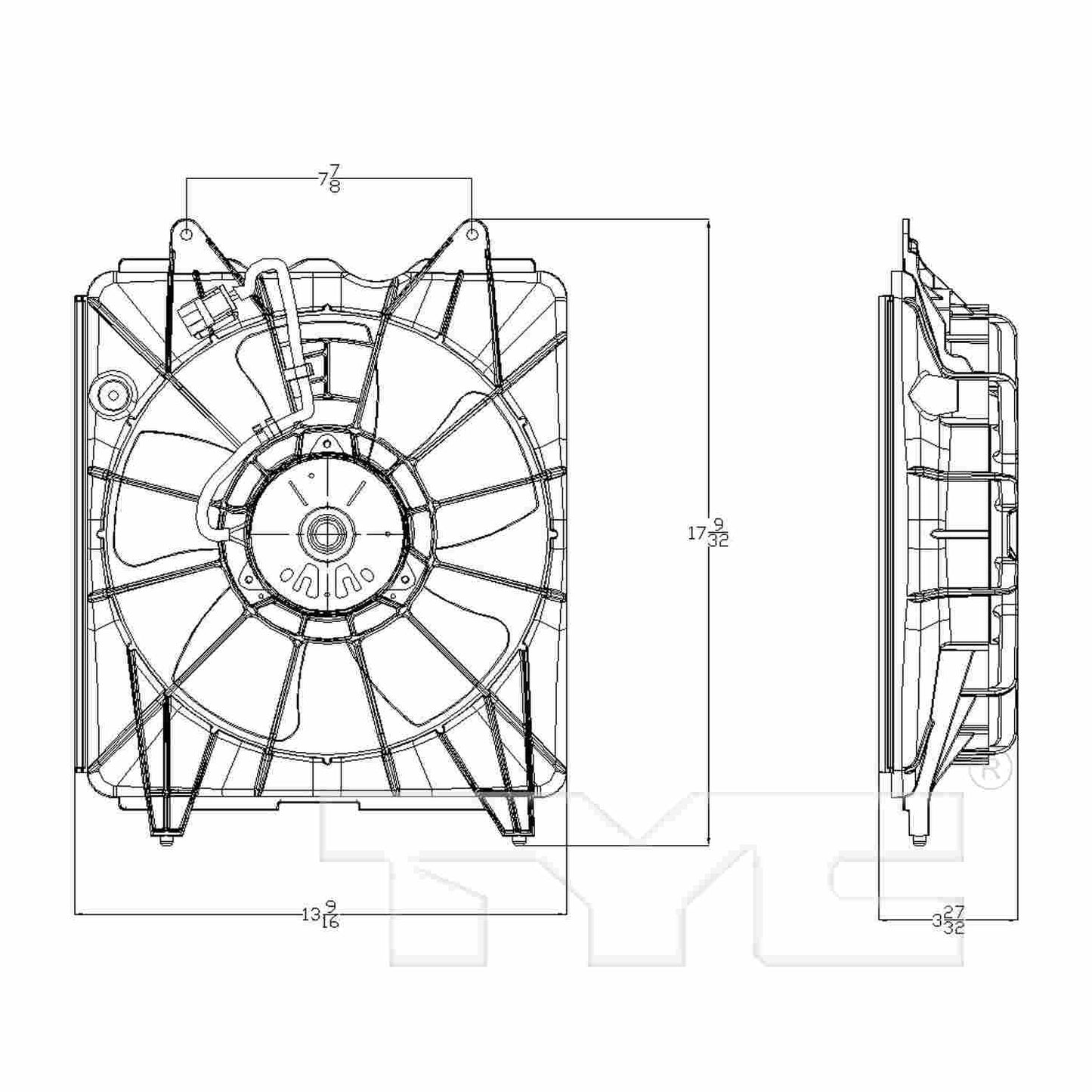 TYC Engine Cooling Fan Assembly