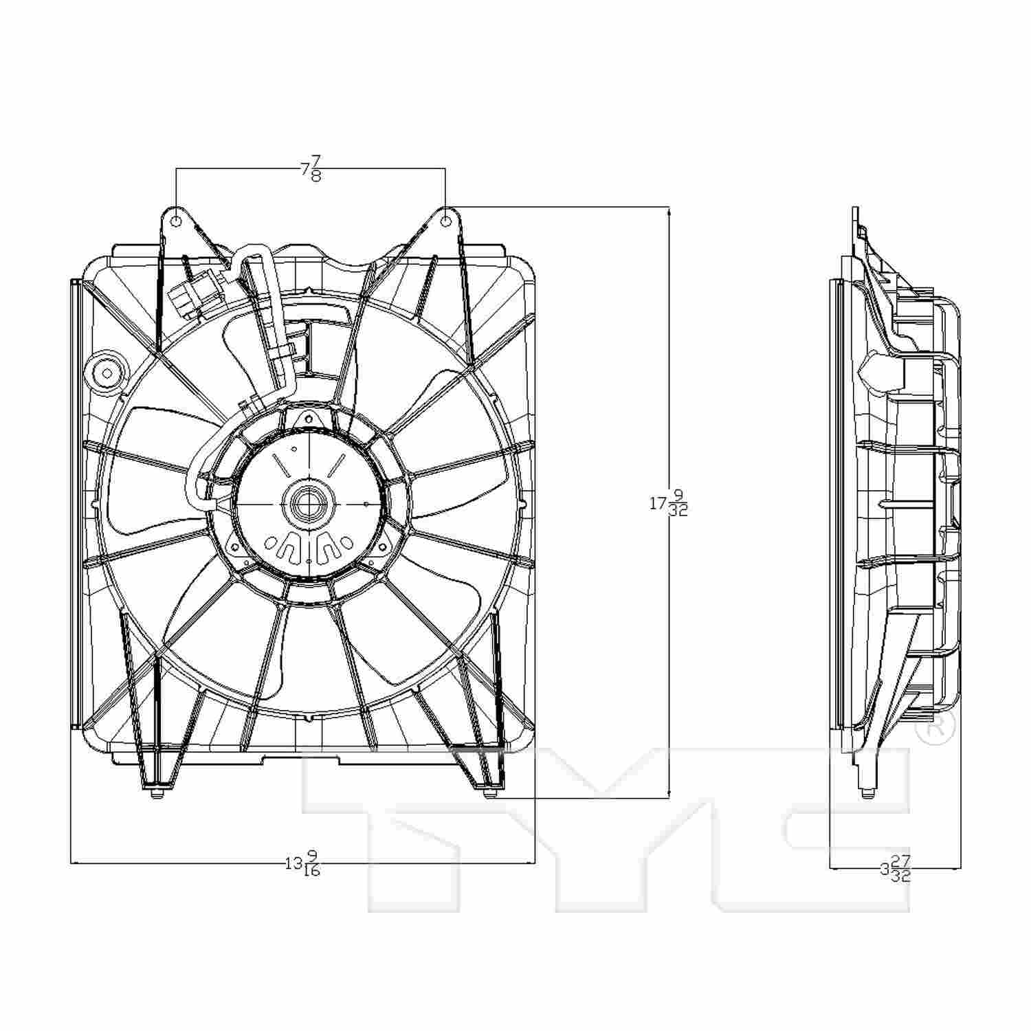 TYC Engine Cooling Fan Assembly