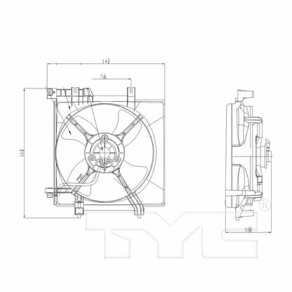 TYC Engine Cooling Fan Assembly 601170