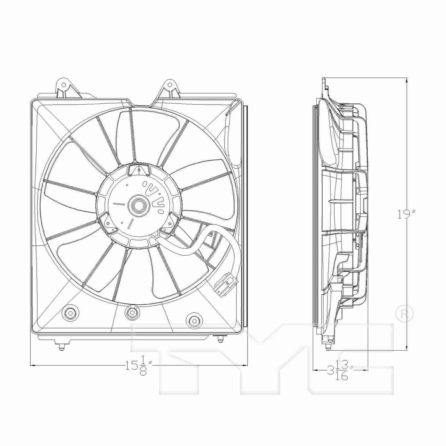 TYC Engine Cooling Fan Assembly 601200