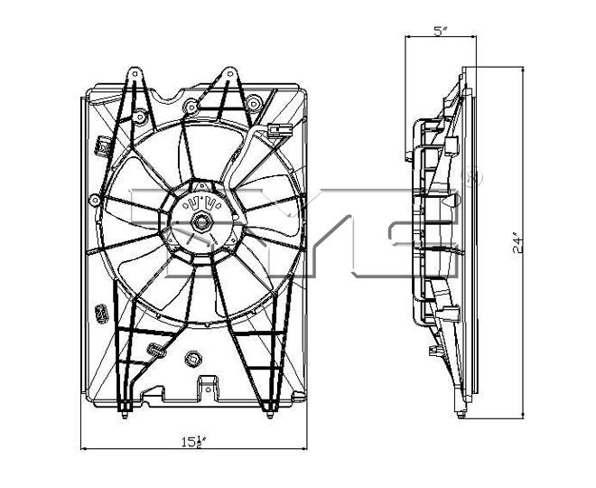 TYC Engine Cooling Fan Assembly