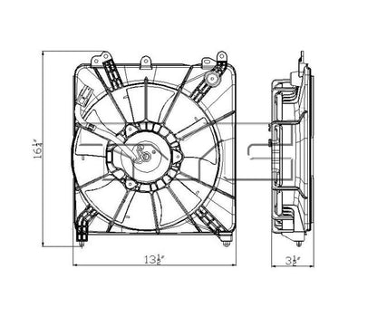 TYC Engine Cooling Fan Assembly