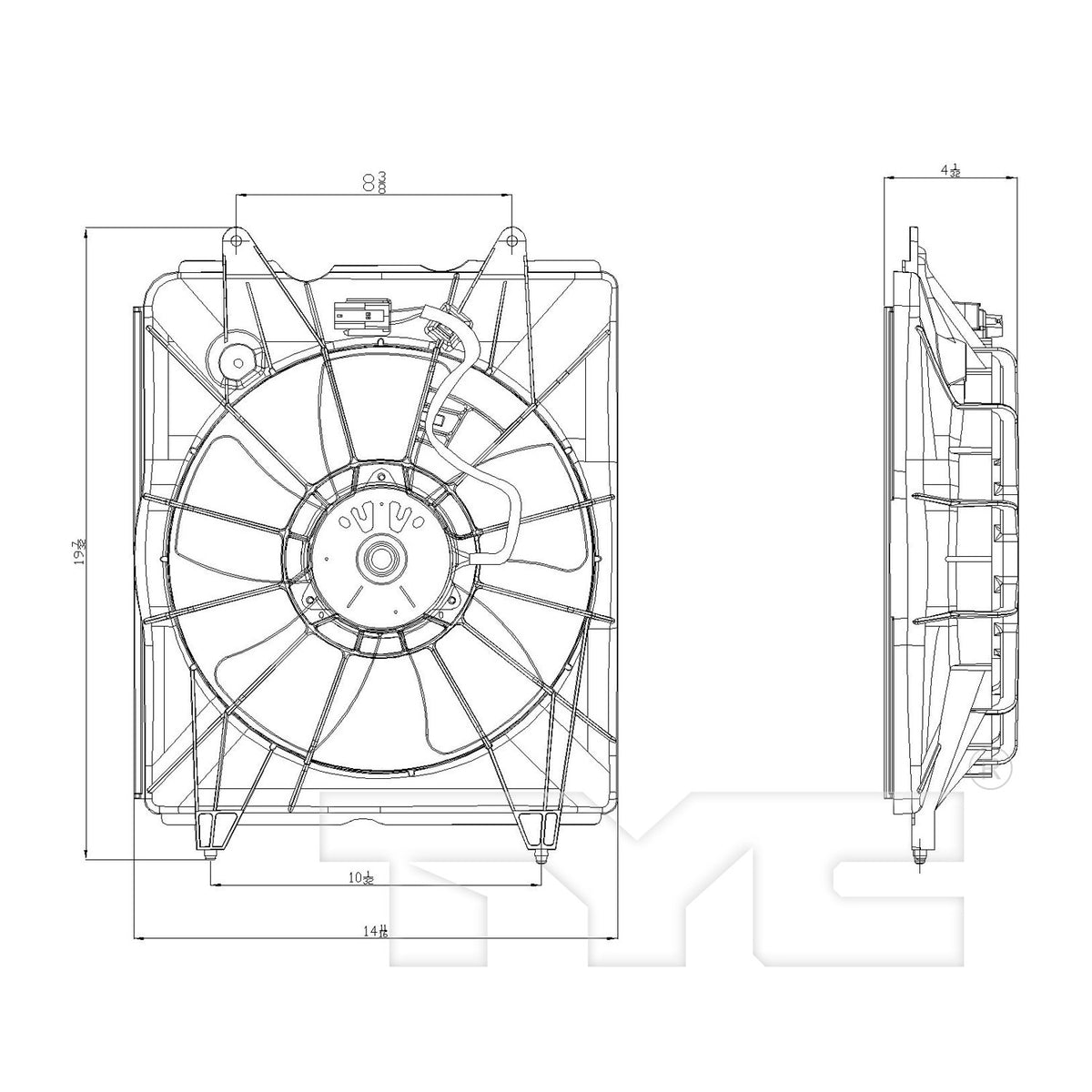 TYC Engine Cooling Fan Assembly 601330