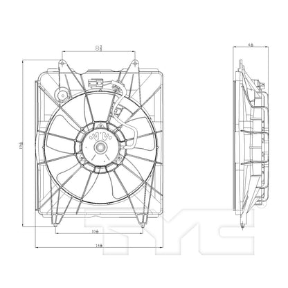TYC Engine Cooling Fan Assembly 601330