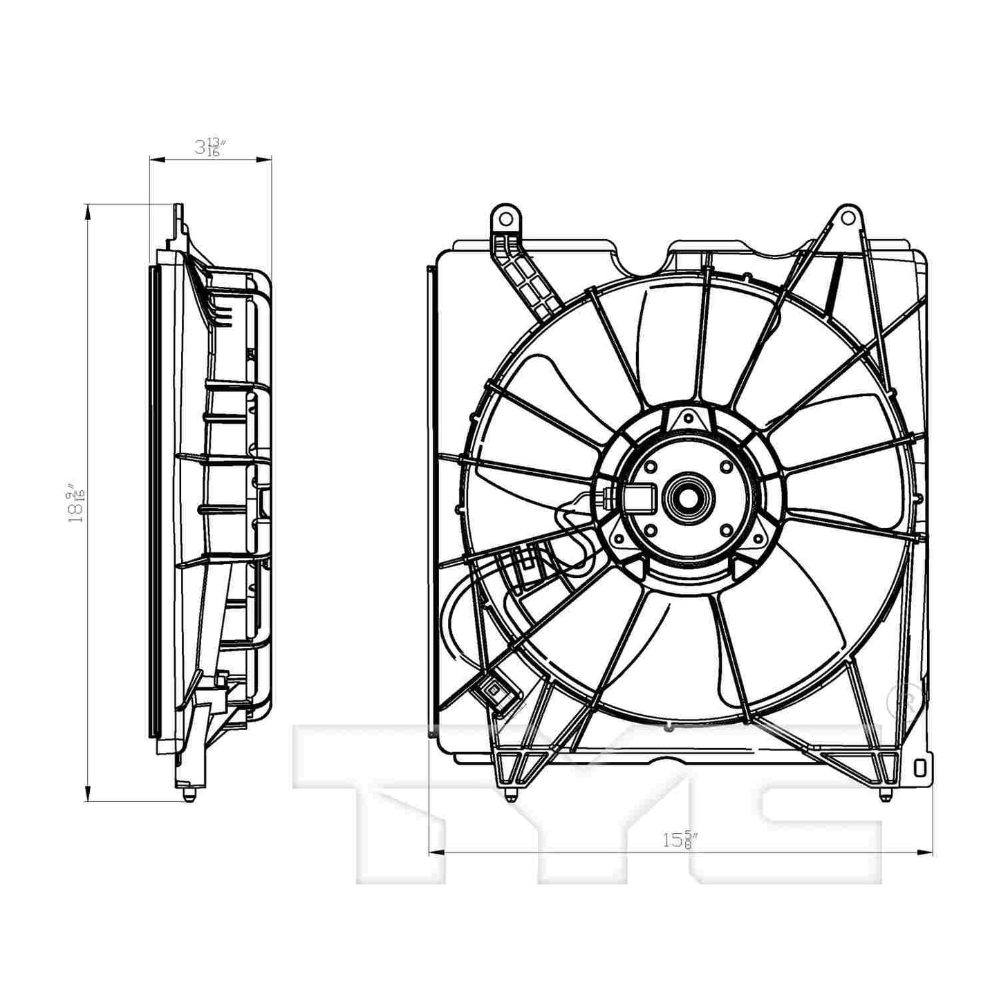 TYC Engine Cooling Fan Assembly 601470