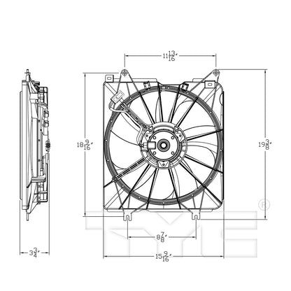 TYC Engine Cooling Fan Assembly 601550