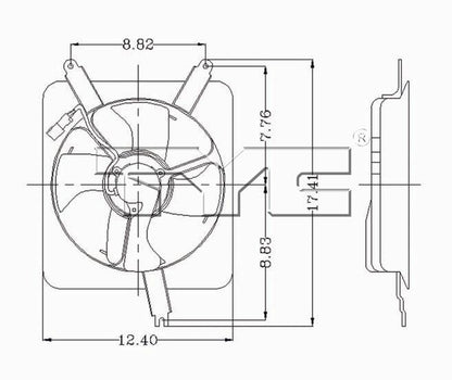 TYC A/C Condenser Fan Assembly 610040