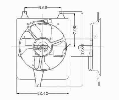 TYC A/C Condenser Fan Assembly 610060