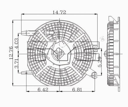 TYC A/C Condenser Fan Assembly 610160