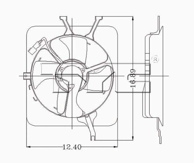 TYC A/C Condenser Fan Assembly 610260