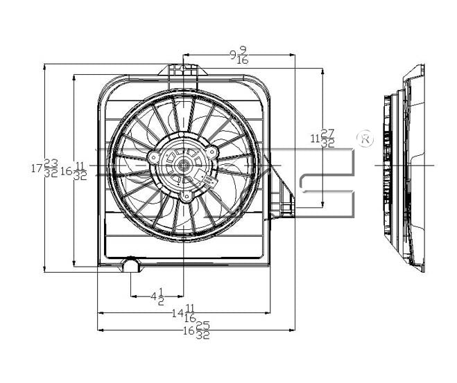 TYC A/C Condenser Fan Assembly 610390 image 2