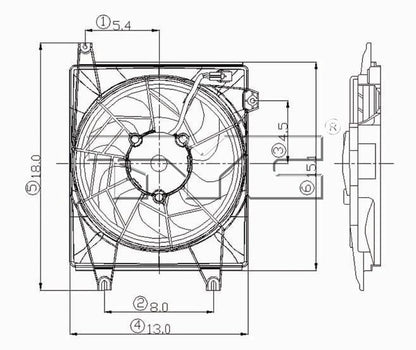 TYC A/C Condenser Fan Assembly 610480 image 2