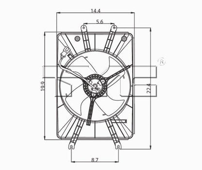 TYC A/C Condenser Fan Assembly