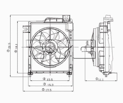 TYC A/C Condenser Fan Assembly 610730