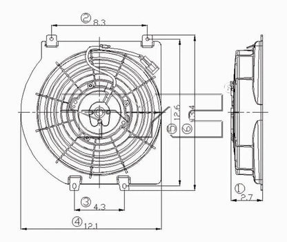 TYC A/C Condenser Fan Assembly 610740 image 2