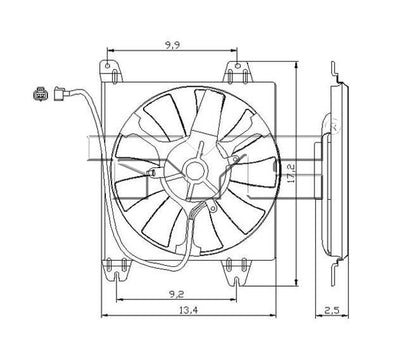 TYC A/C Condenser Fan Assembly
