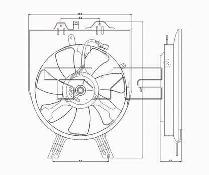 TYC A/C Condenser Fan Assembly