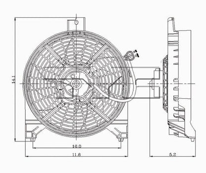 TYC A/C Condenser Fan Assembly