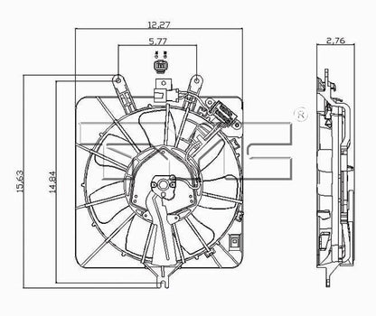 TYC A/C Condenser Fan Assembly 611010