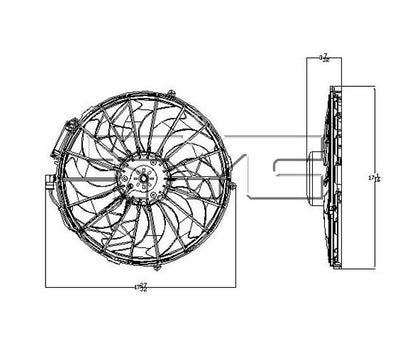 TYC A/C Condenser Fan Assembly 611230