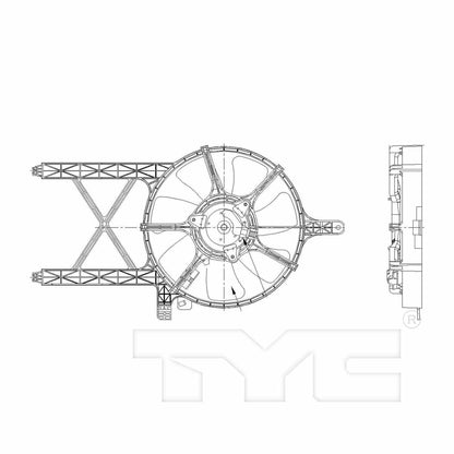 TYC A/C Condenser Fan Assembly