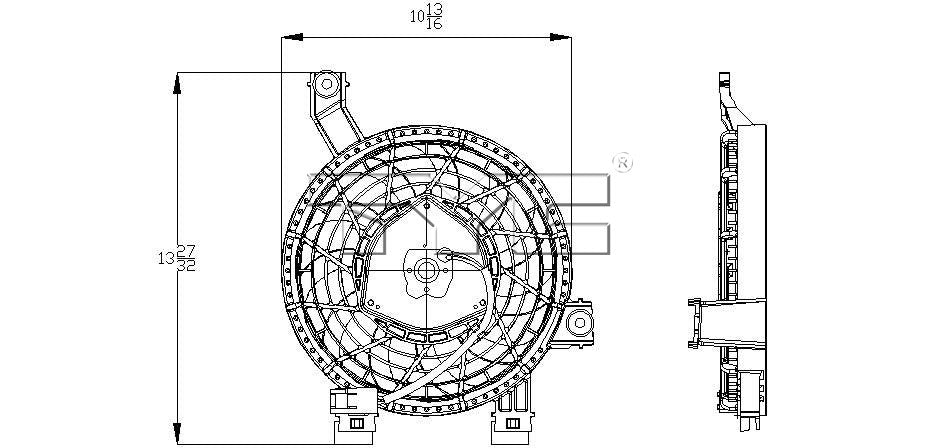 TYC A/C Condenser Fan Assembly 611270