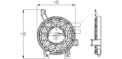 TYC A/C Condenser Fan Assembly 611270