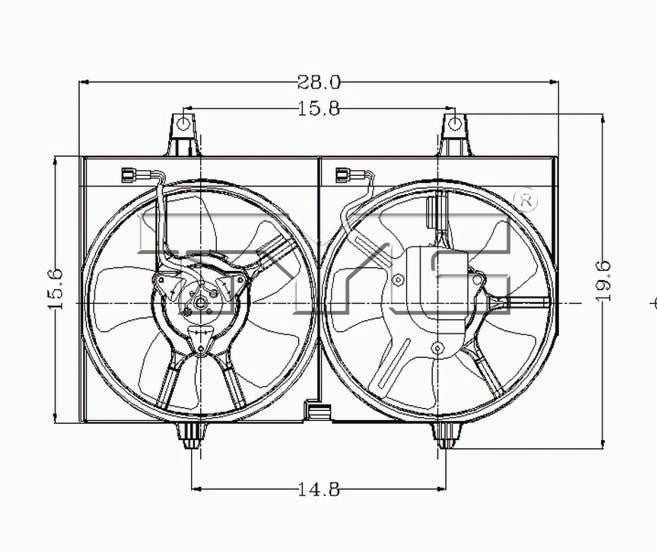 TYC Dual Radiator and Condenser Fan Assembly 620360