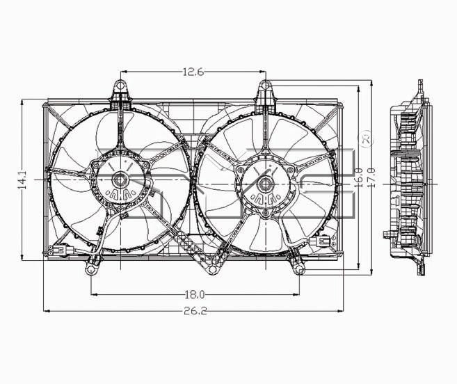 TYC Cooling Fan Assy - 98-02