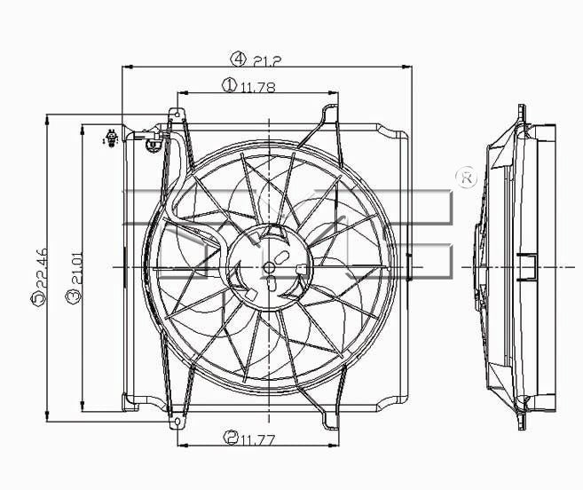 TYC Dual Radiator and Condenser Fan Assembly 620520