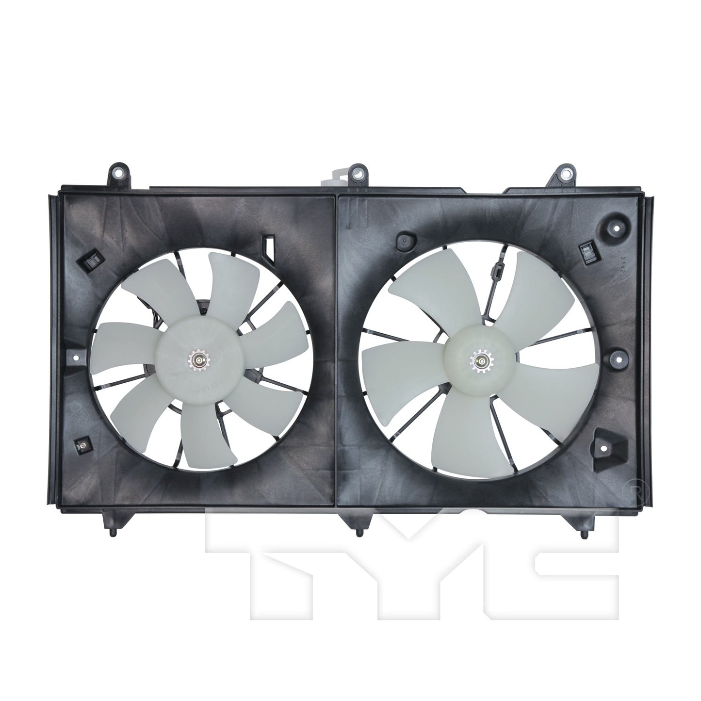 TYC Dual Radiator and Condenser Fan Assembly