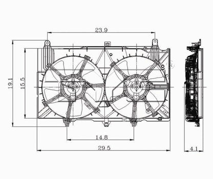 TYC A/C Condenser Fan Motor