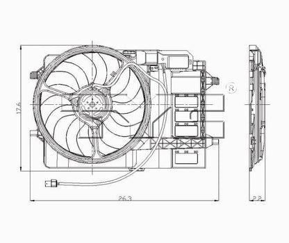 TYC Dual Radiator and Condenser Fan Assembly 621080