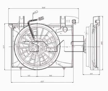 TYC Engine Cooling Fan Motor