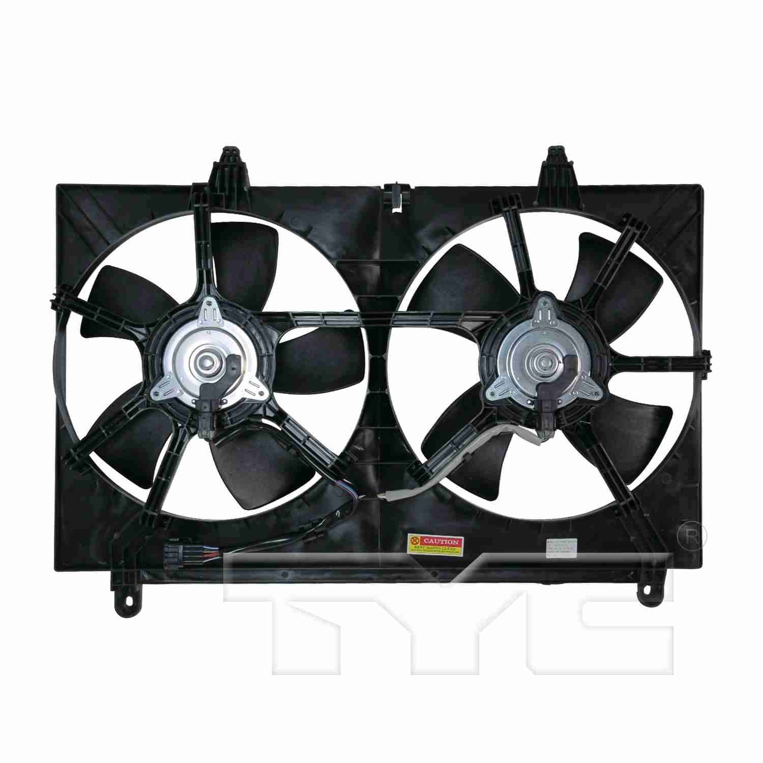 TYC Dual Radiator and Condenser Fan Assembly
