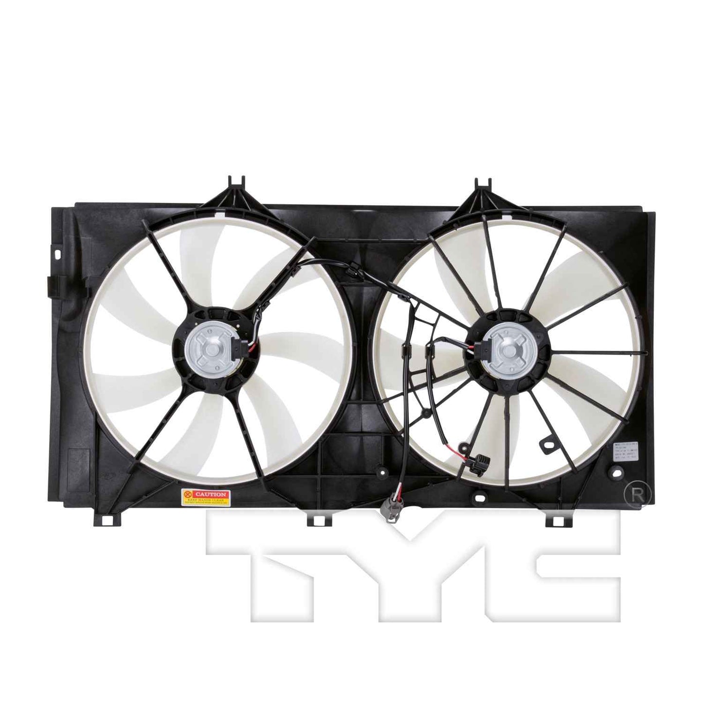 TYC Dual Radiator and Condenser Fan Assembly
