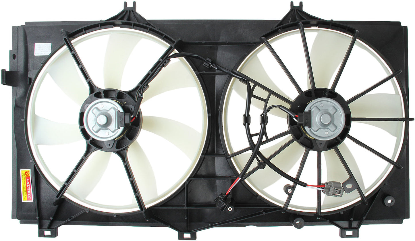 TYC Dual Radiator and Condenser Fan Assembly