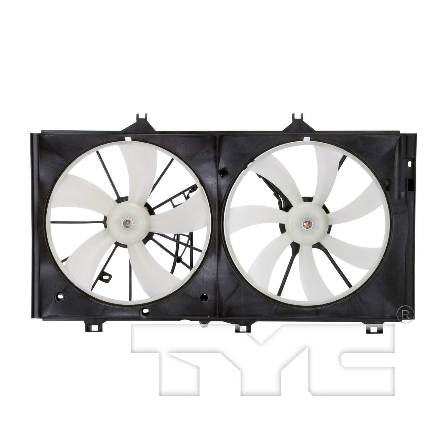 TYC Dual Radiator and Condenser Fan Assembly