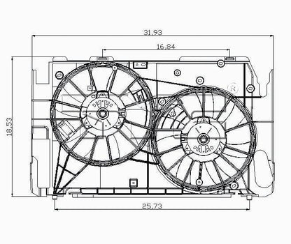TYC Dual Radiator and Condenser Fan Assembly 621320