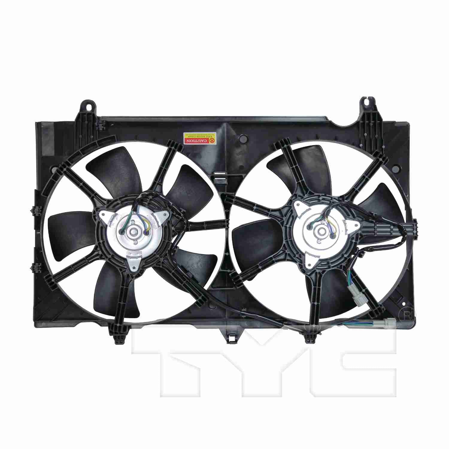 TYC Dual Radiator and Condenser Fan Assembly