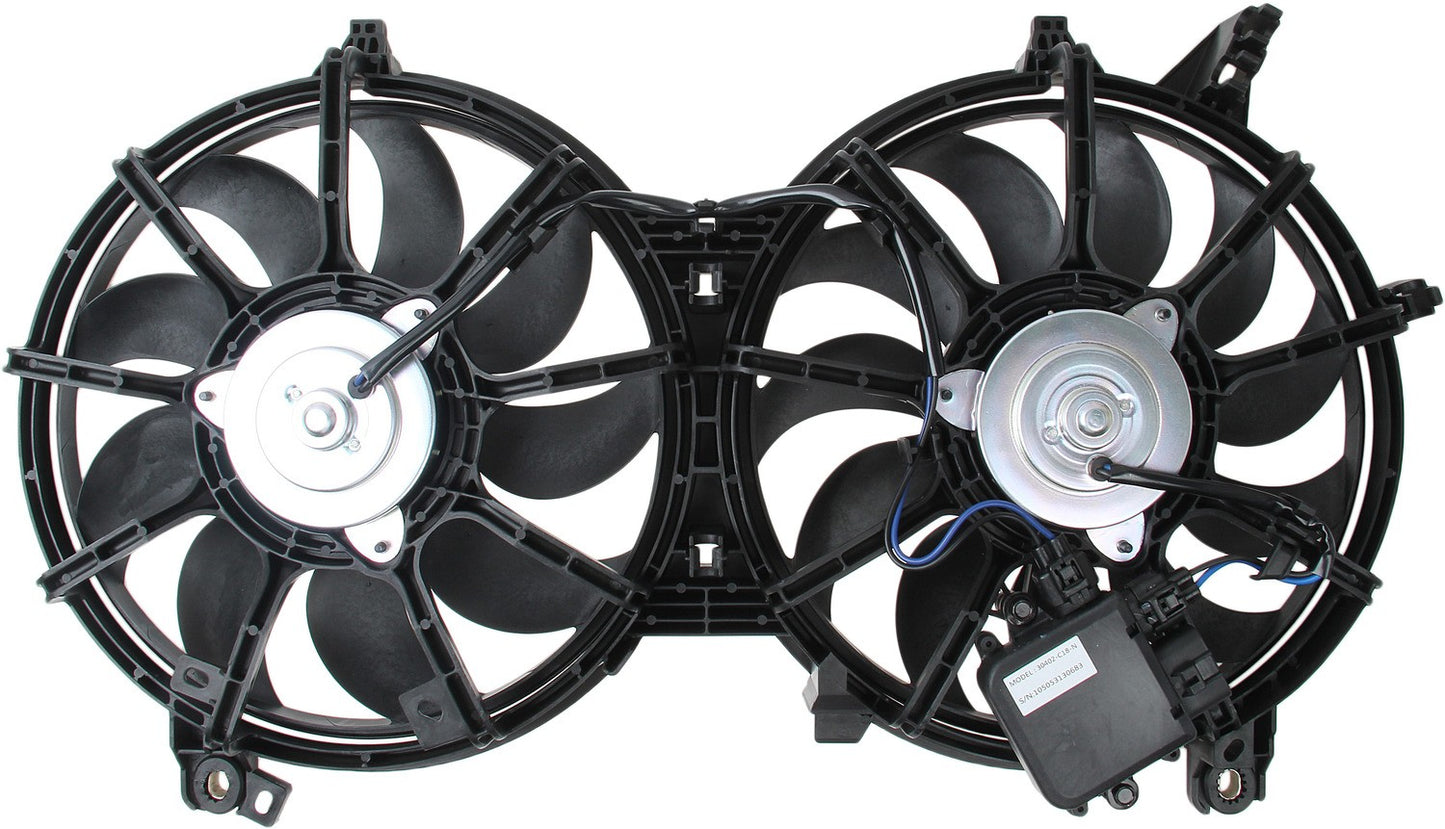 TYC Dual Radiator and Condenser Fan Assembly