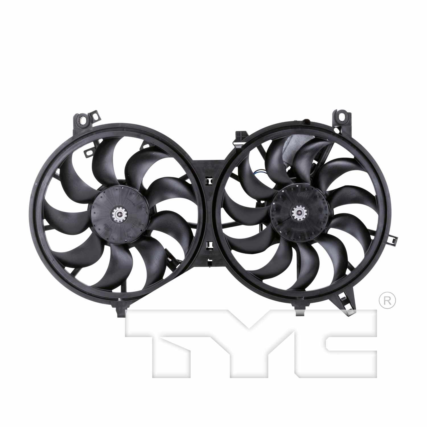 TYC Dual Radiator and Condenser Fan Assembly