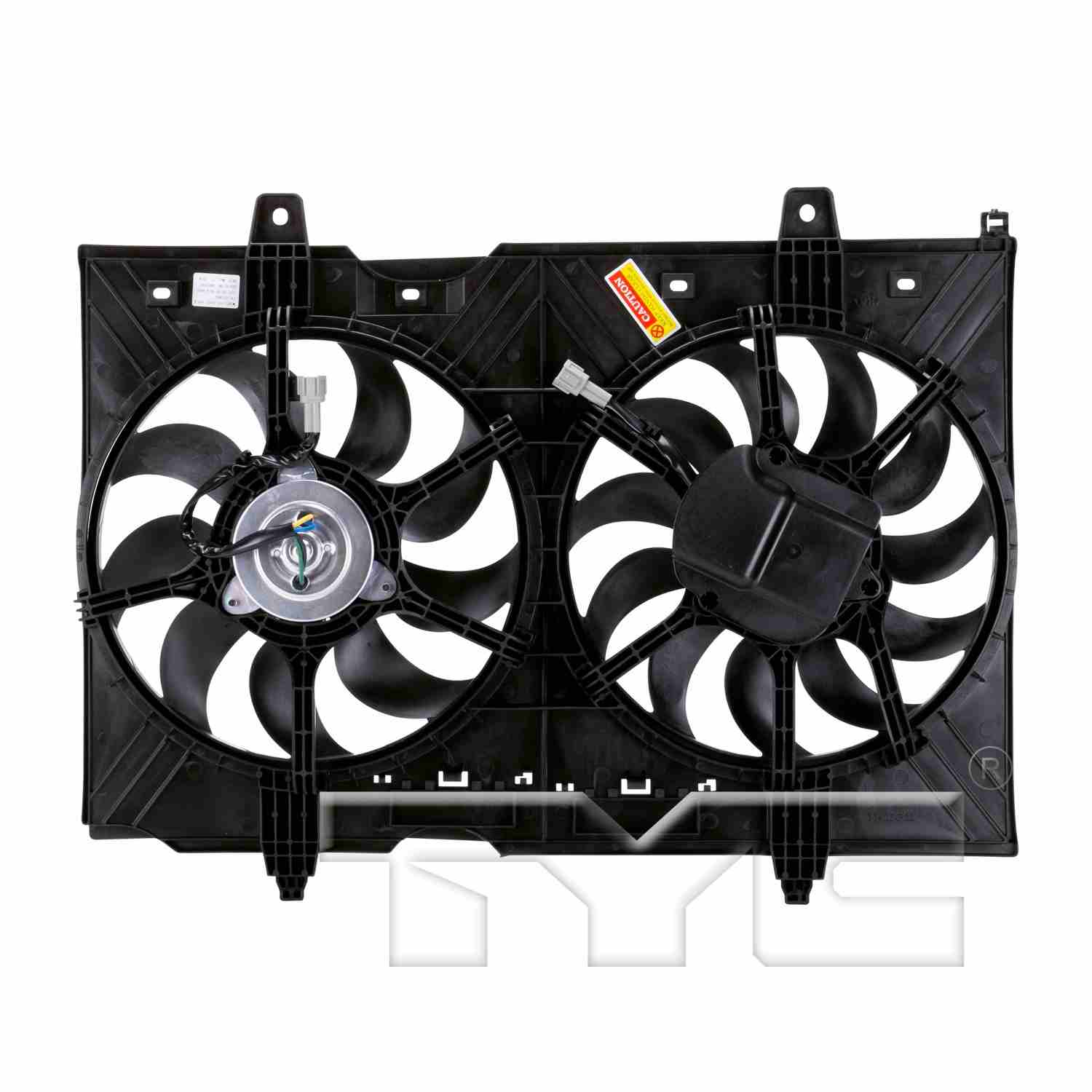 TYC Dual Radiator and Condenser Fan Assembly