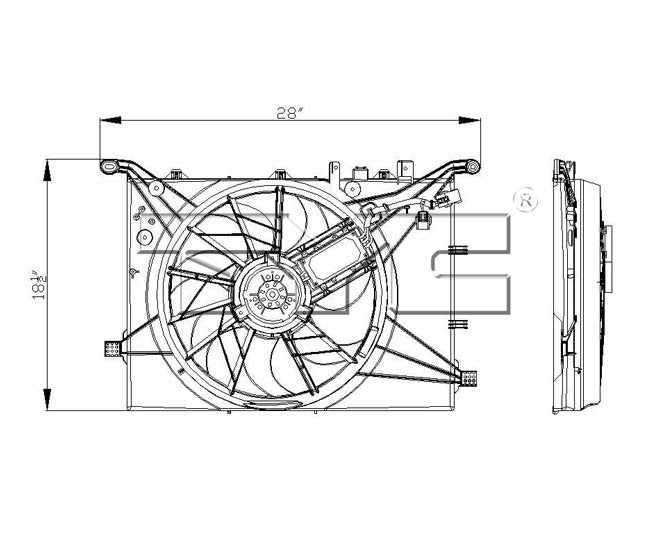 TYC Engine Cooling Fan Motor